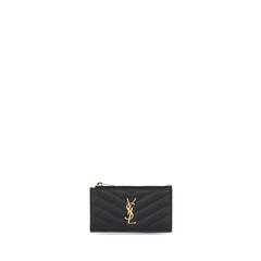 Cassandre Zipped Cardholder, Gold Hardware