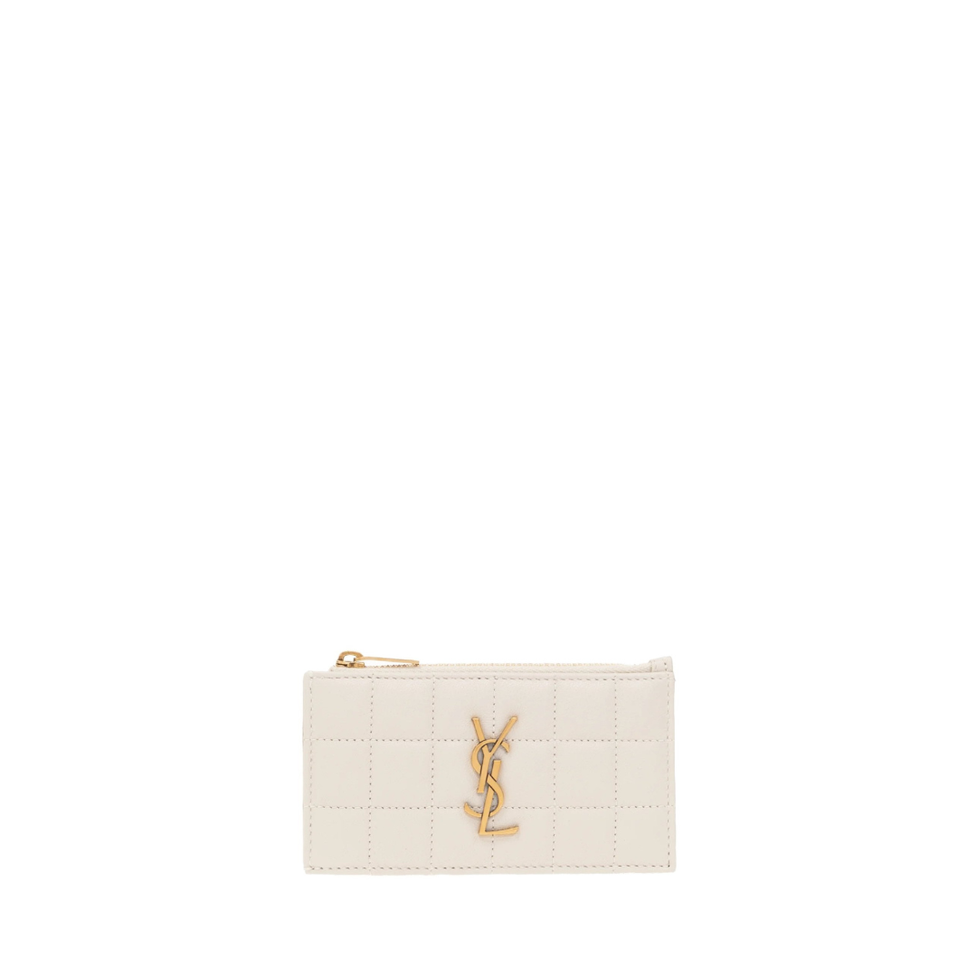 Cassandre Zipped Cardholder, Gold Hardware