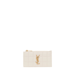 Cassandre Zipped Cardholder, Gold Hardware