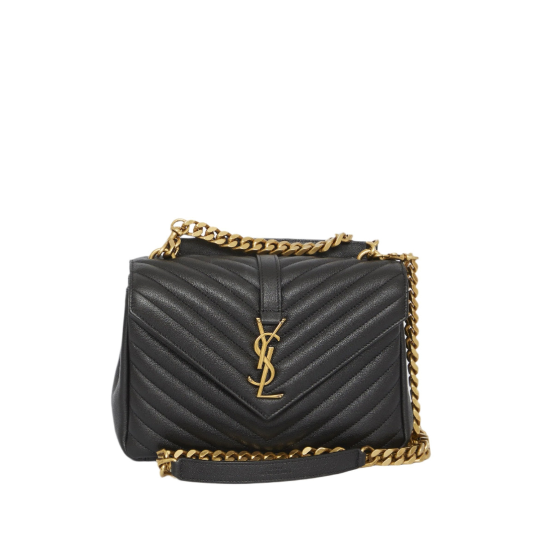 College Medium Shoulder Bag, Gold Hardware