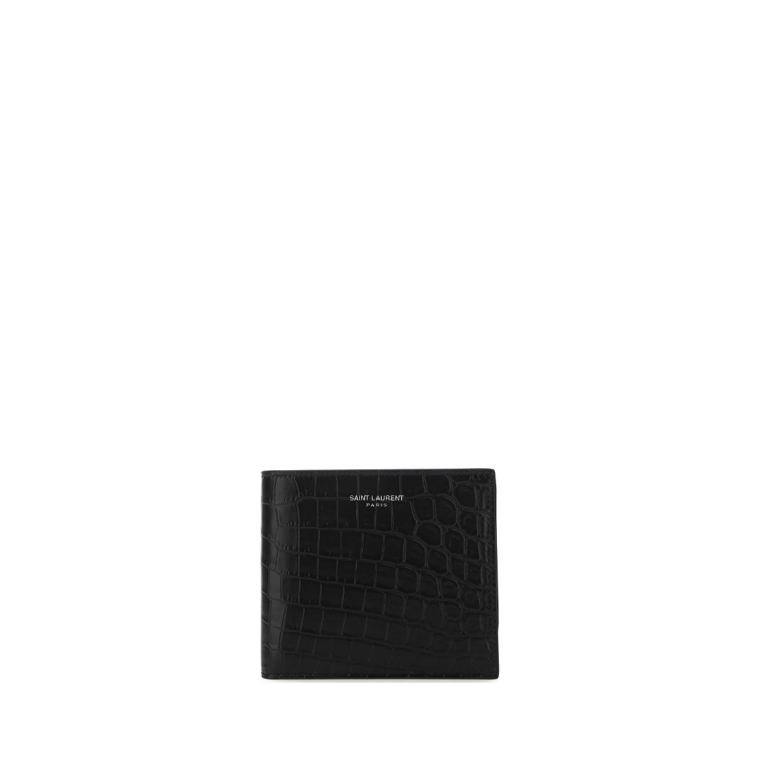 Croc-Embossed Bifold Wallet