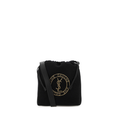 Drawstring Crossbody Pouch, Gold Hardware