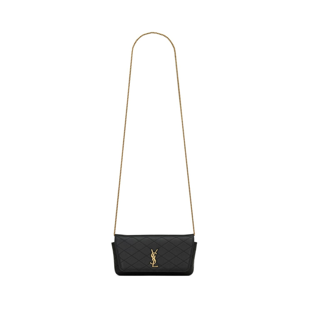 Gaby Phone Holder Crossbody Bag, Gold Hardware