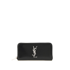 Logo Plaque Ziparound Long Wallet