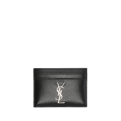 Logo Plaqued Cardholder, Silver Hardware