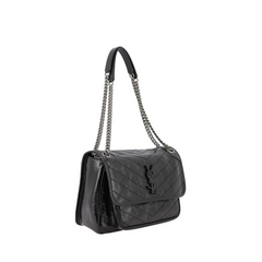 Niki Medium Shoulder Bag, Brushed Hardware