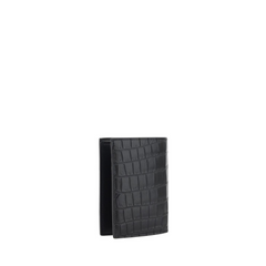 Paris credit card wallet in croc-embossed leather