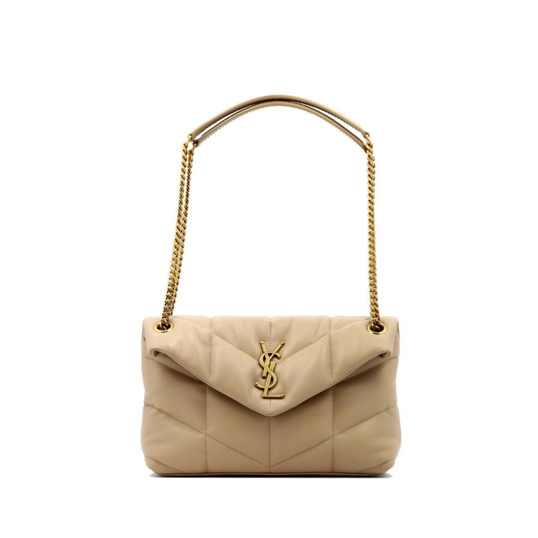 Puffer Small Shoulder Bag, Gold Hardware