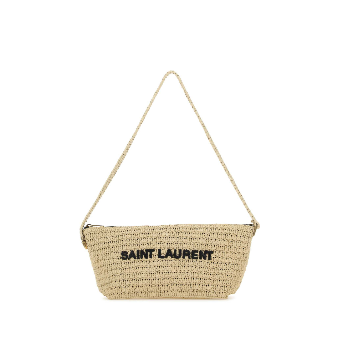 Tuc Woven Shoulder Bag, Gold Hardware