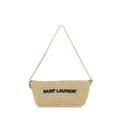 Tuc Woven Shoulder Bag, Gold Hardware