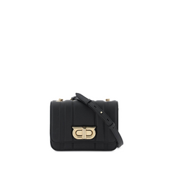 Gancini Mini Messenger Bag, Gold Hardware