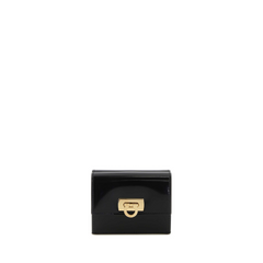 Patent Leather Wallet, Gold Hardware