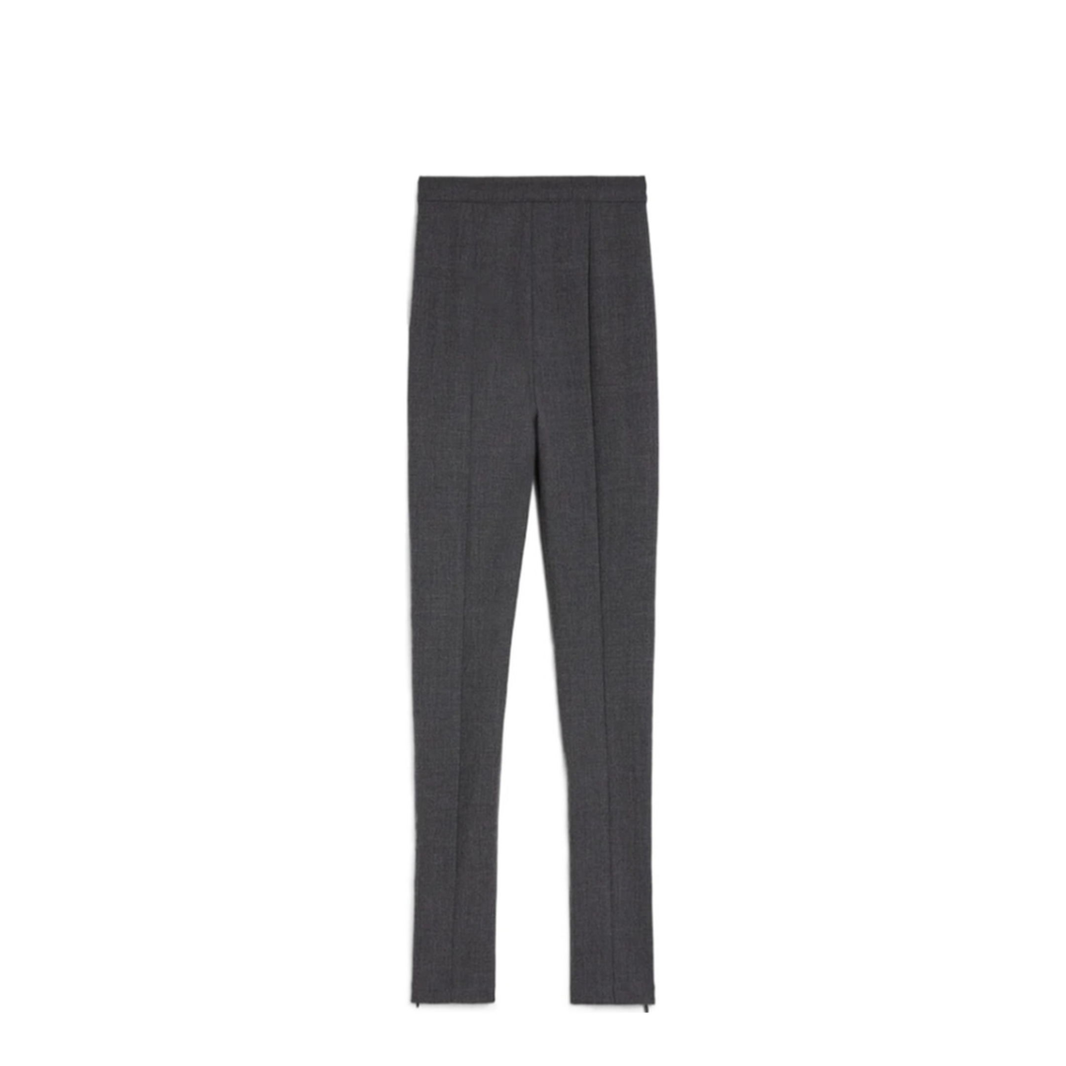 Black Stretch Virgin Wool Blend Pant