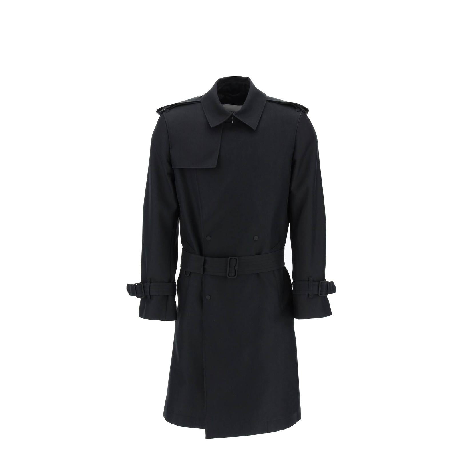 Burberry double-breasted silk blend trench coat