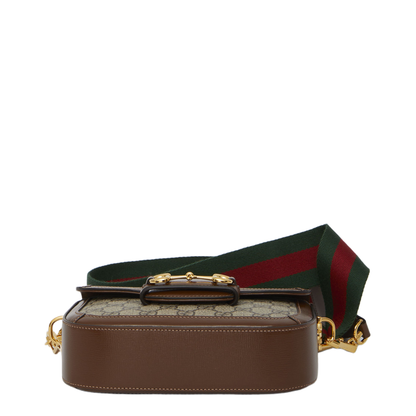 Horsebit 1955 Small Leather Shoulder Bag - Brown