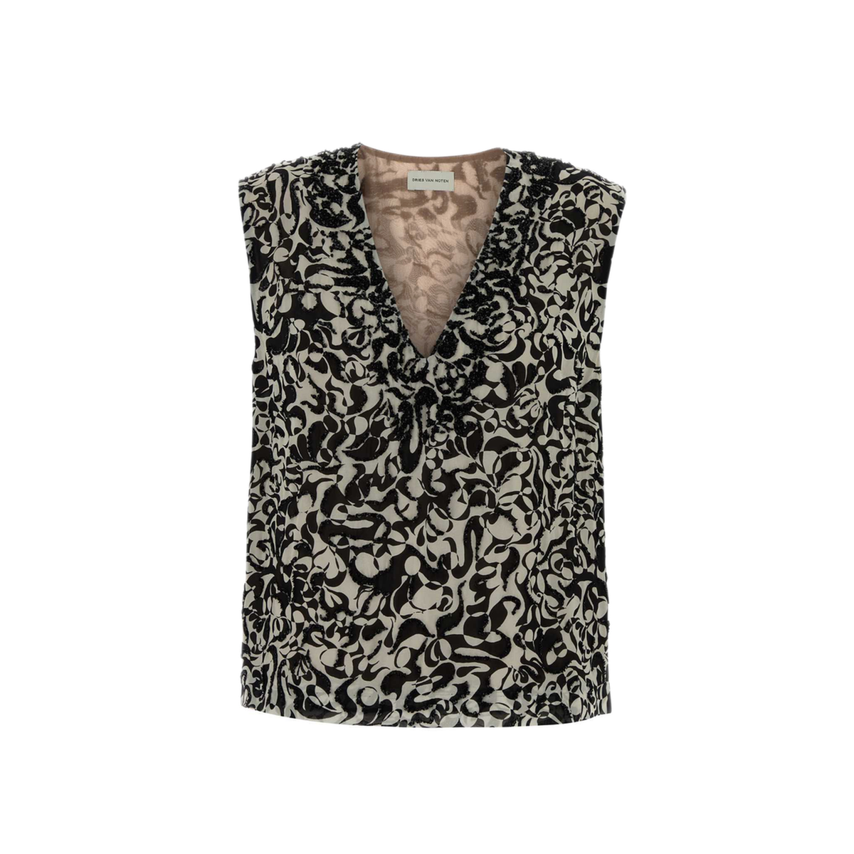 MAYFEYR - Dries Van Noten - Printed Crepe College Top - 2611307883006900