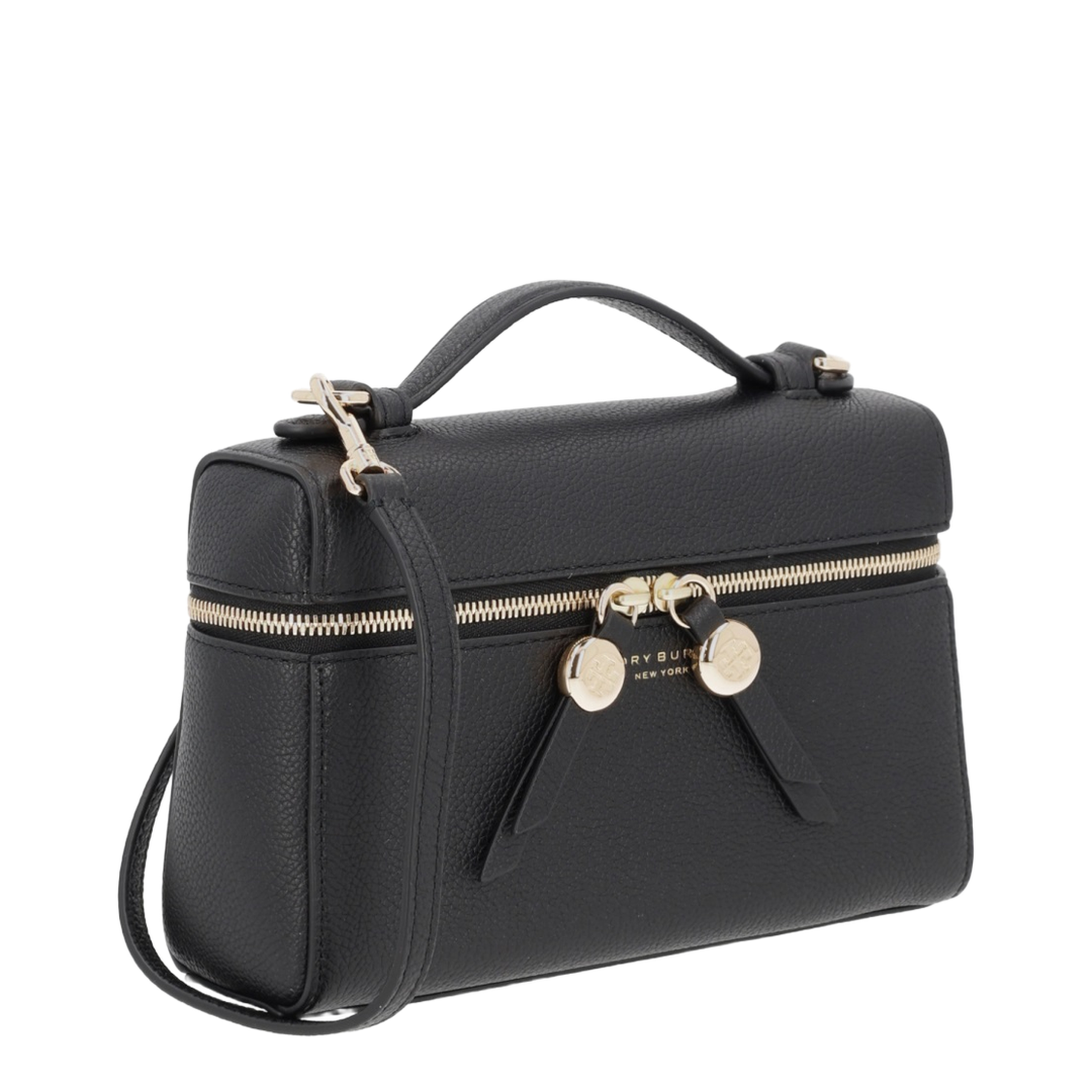 Romy Slim Top Handle Bag - Black