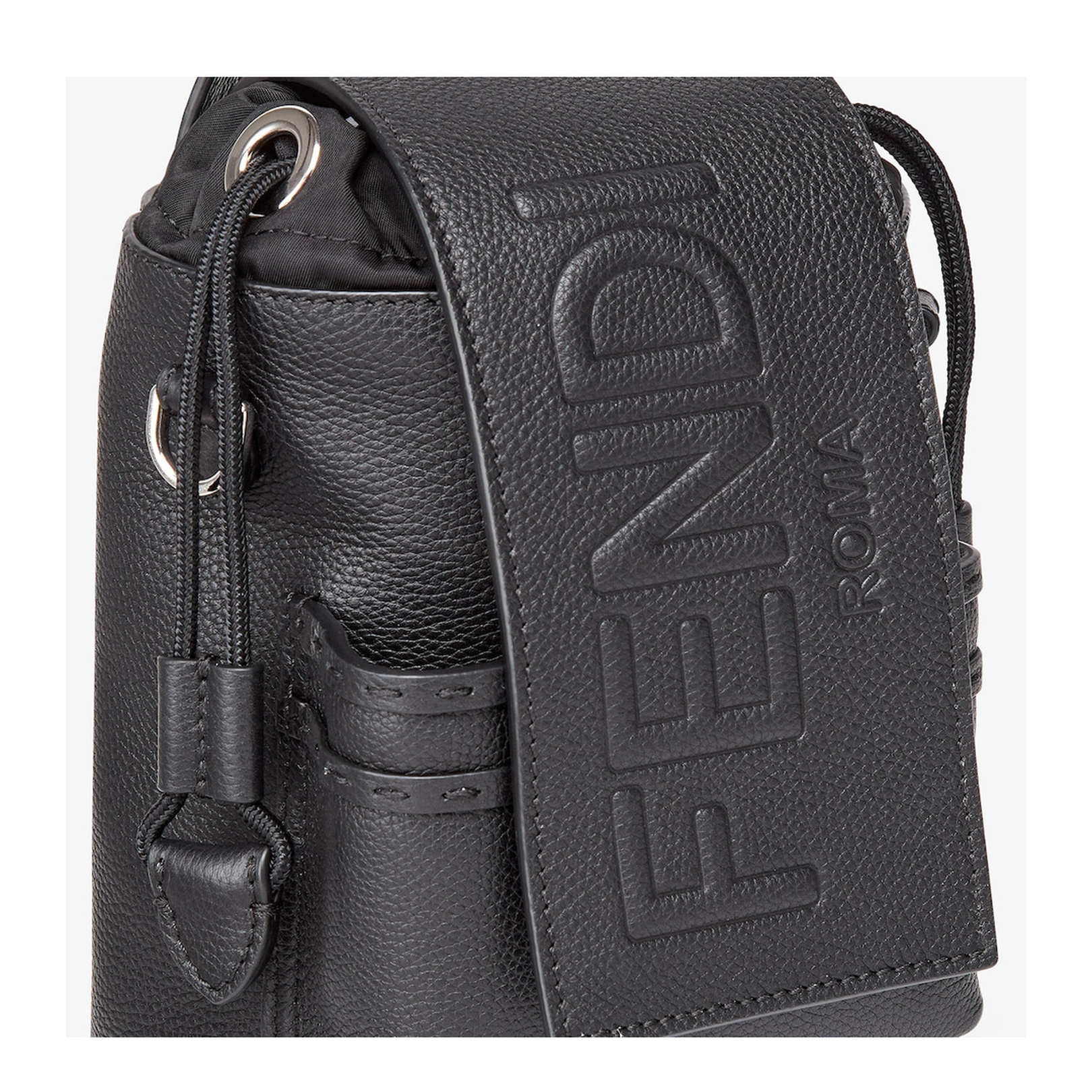 Roma Mini Leather Crossbody Bags - Black