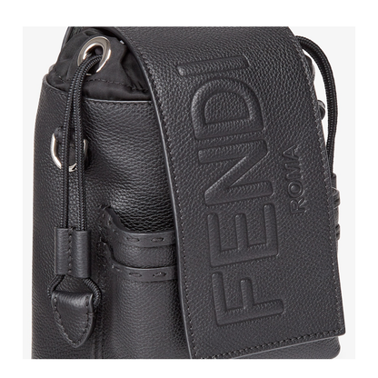 Roma Mini Leather Crossbody Bags - Black