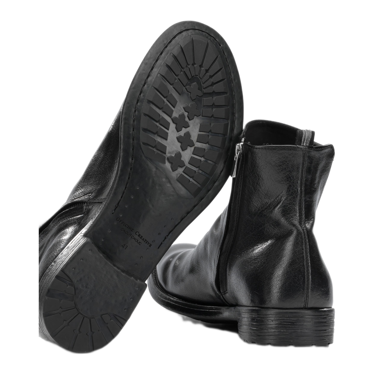 MAYFEYR - Officine Creative - Hive 036 Ankle Boots With Zipper - HIVE036IGNISTNERO