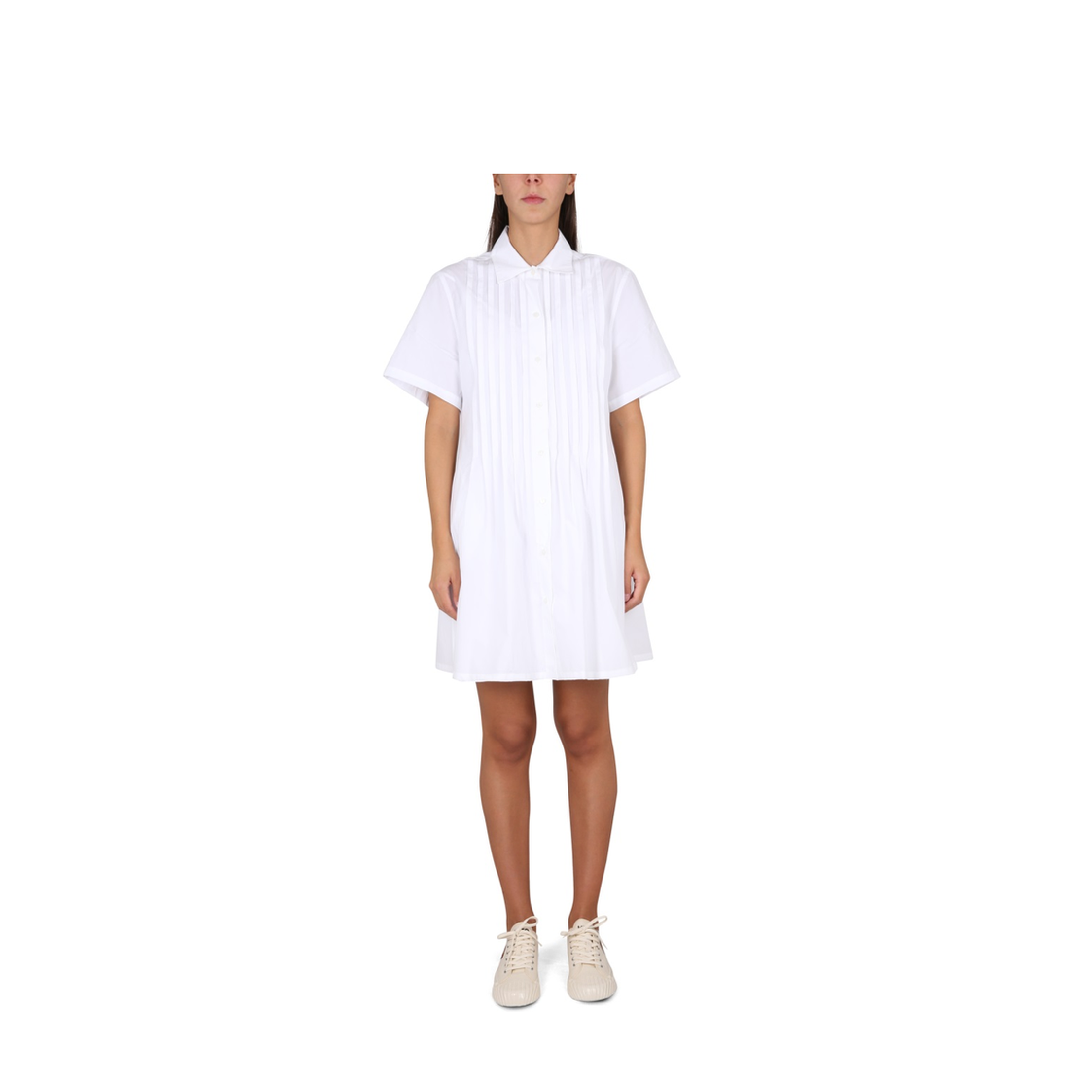 Pleated Chemise Dress