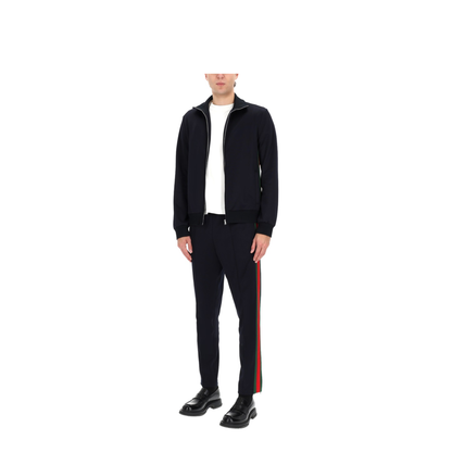 Blue Full Zip Jacket With Zip Closure