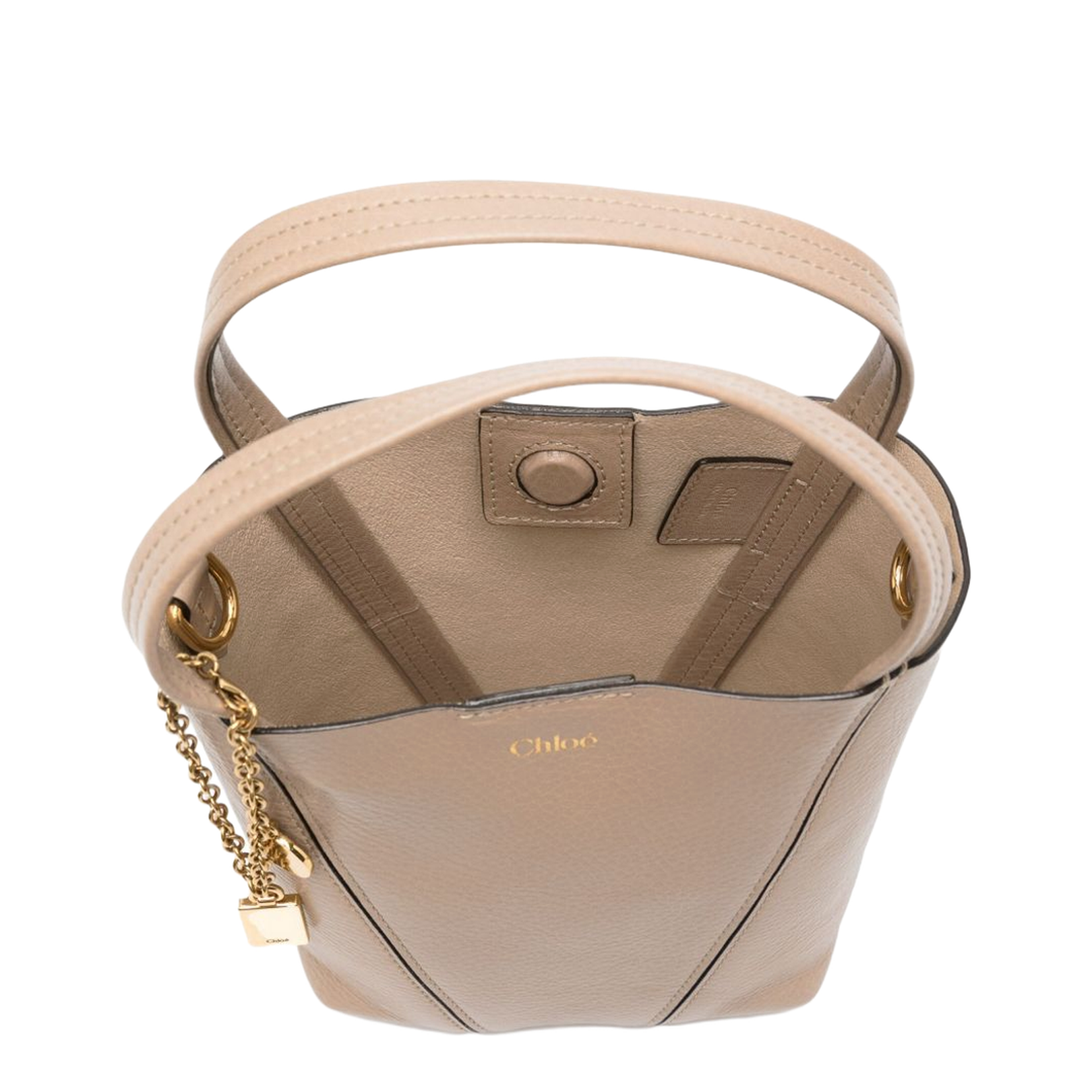 Small Spin Tote Bag in Grained Leather