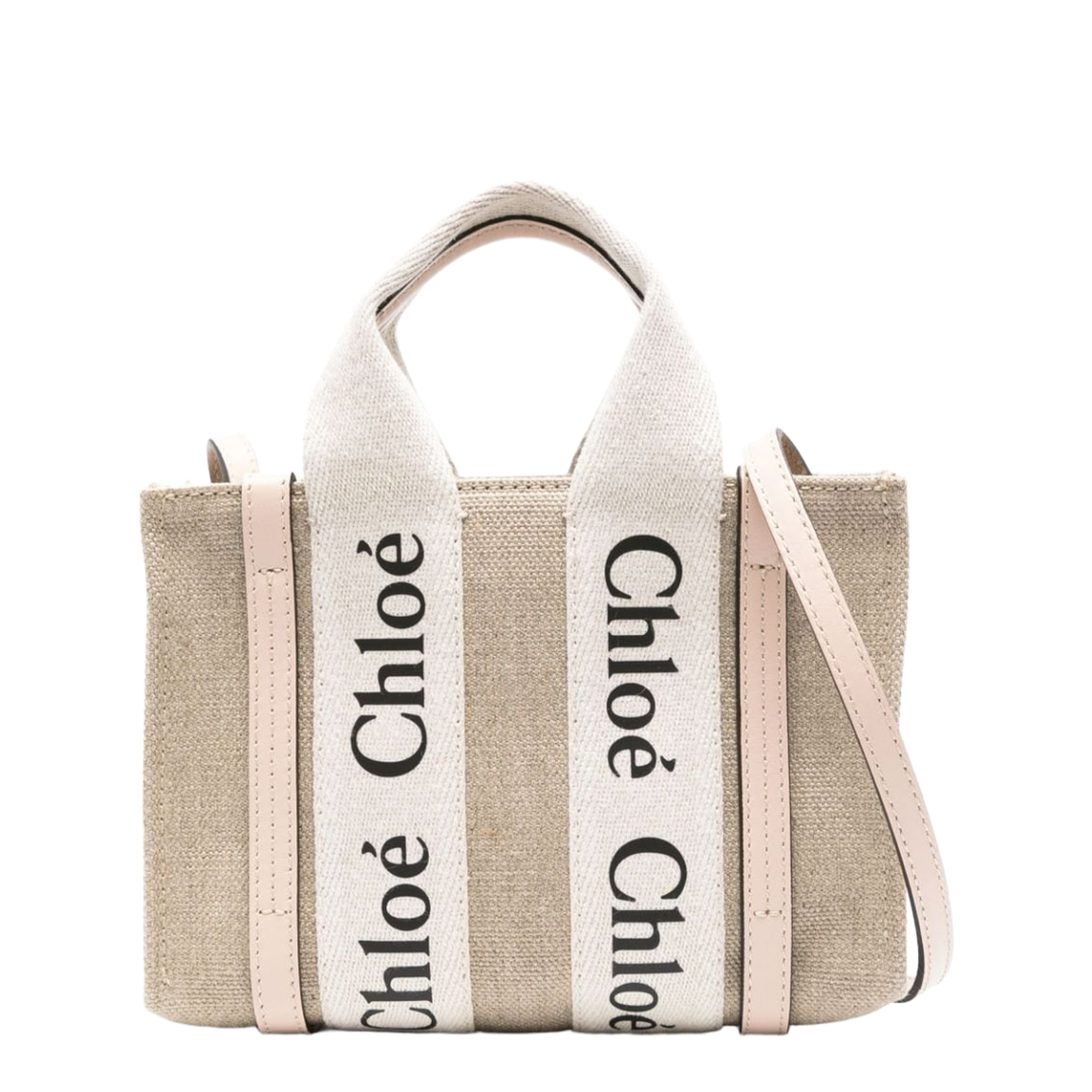 Mini Woody Tote Bag In Linen