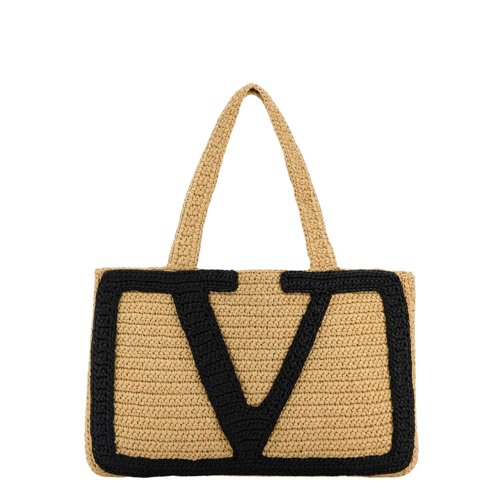 Raffia large Viva Superstar shopping bag