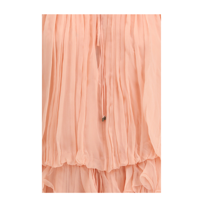 MAYFEYR - Chloè - Mini Dress With Cape In Silk Muslin - CH26SRO02001