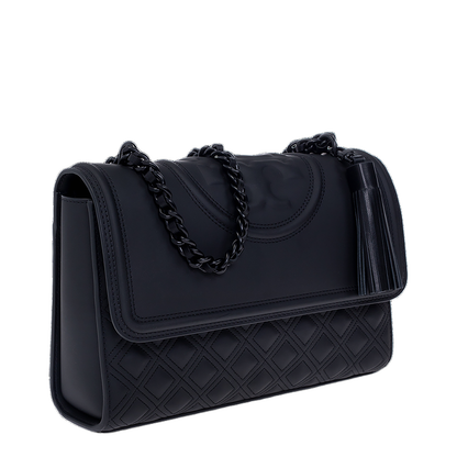 Black Fleming Matte Quilted Shoulder Bag
