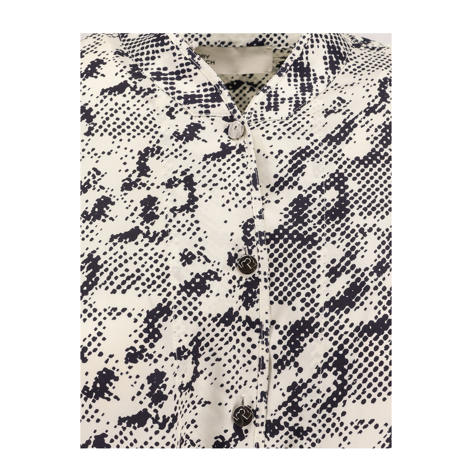 Silk Dress With Pixelated Logo Print