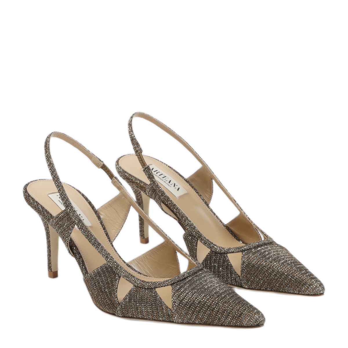 MAYFEYR - ARTEANA - Savona Glitter Pumps - AW26SAVCAMGSP75CAMEL