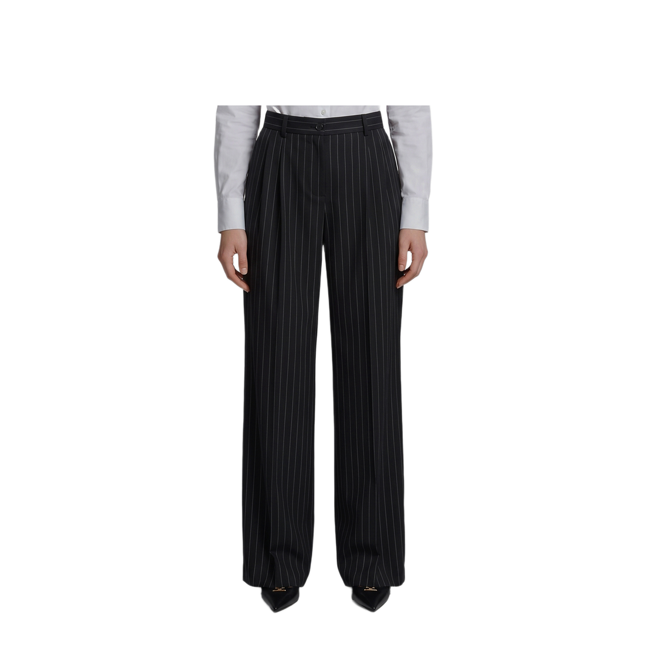 MAYFEYR - Dolce & Gabbana - Wool Chalk Stripe Trousers - FTC17TFRZATS8051