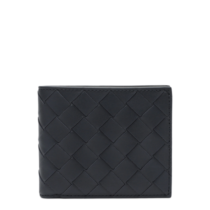 MAYFEYR - Bottega Veneta - Midnight/Basalt Bi-Fold Wallet In Intrecciato Leather - 749412VCPQ64364