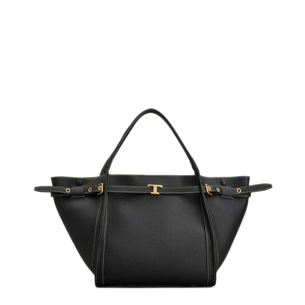 Small Calfskin Shopping Bag - Black
