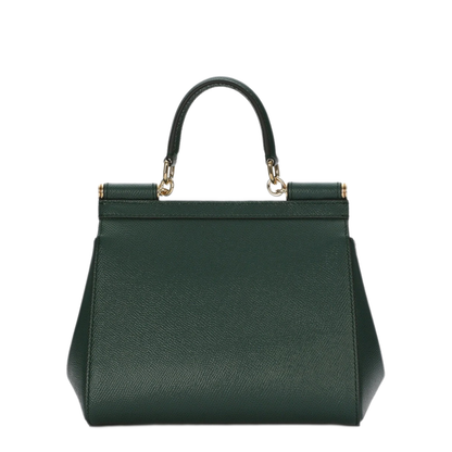 Sicily Small Calfskin Top-Handle Bag - Green