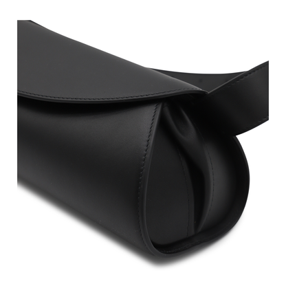 Cannolo Grande Calf Leather Shoulder Bag - Black