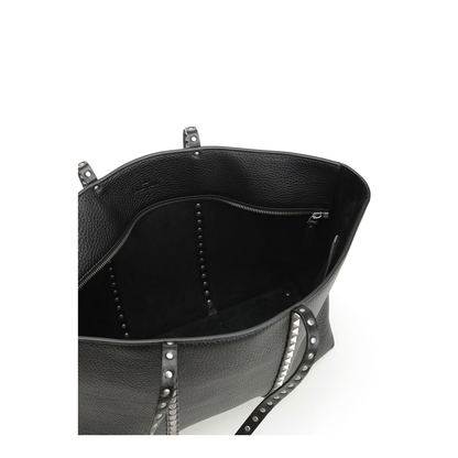 Rockstud Leather Tote Bag