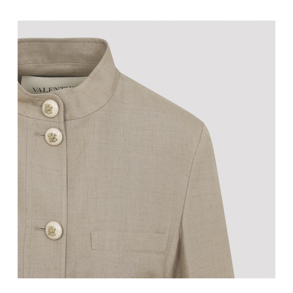 MAYFEYR - Valentino - Caban Embroidered Logo Vg Jacket - 8B3CJ3T69EK