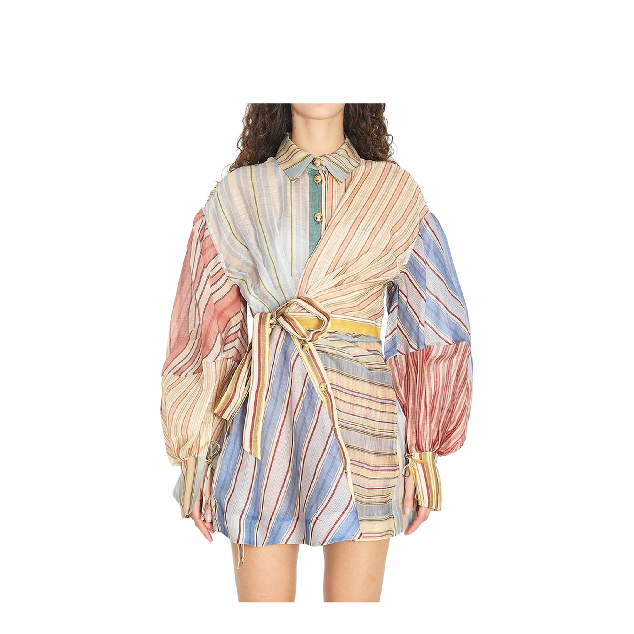 Rebellion Striped Mini Dress Spliced Stripes