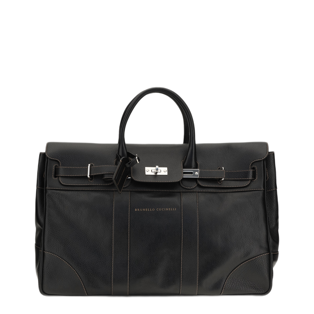Weekender Country Calfskin Luggage Bag - Black