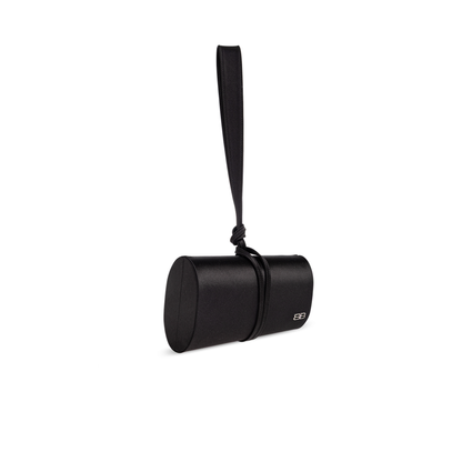 Satin Black Top Handle Bag