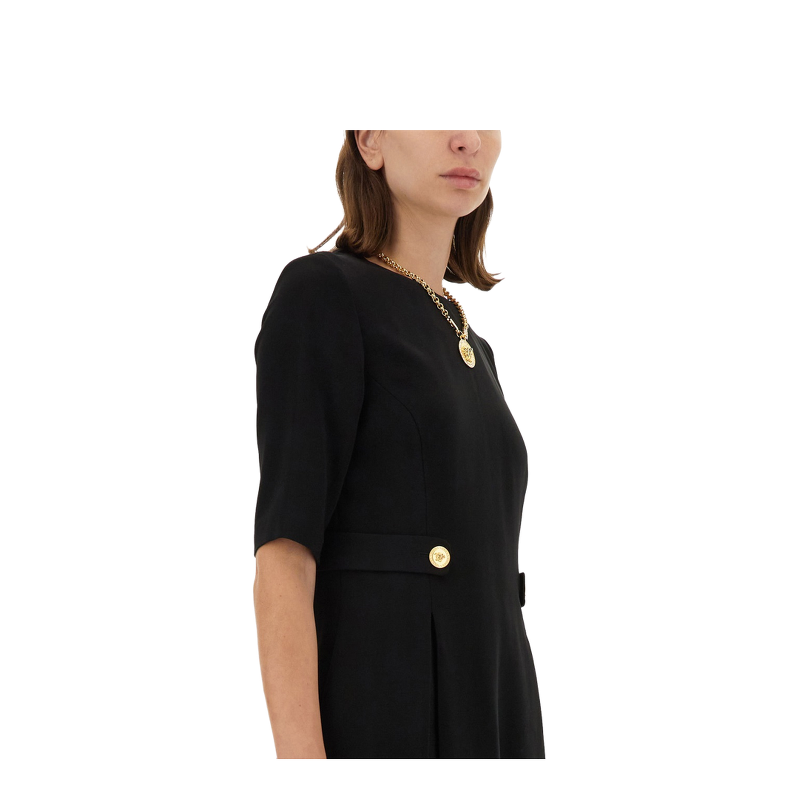 Black Viscose Mini Dress