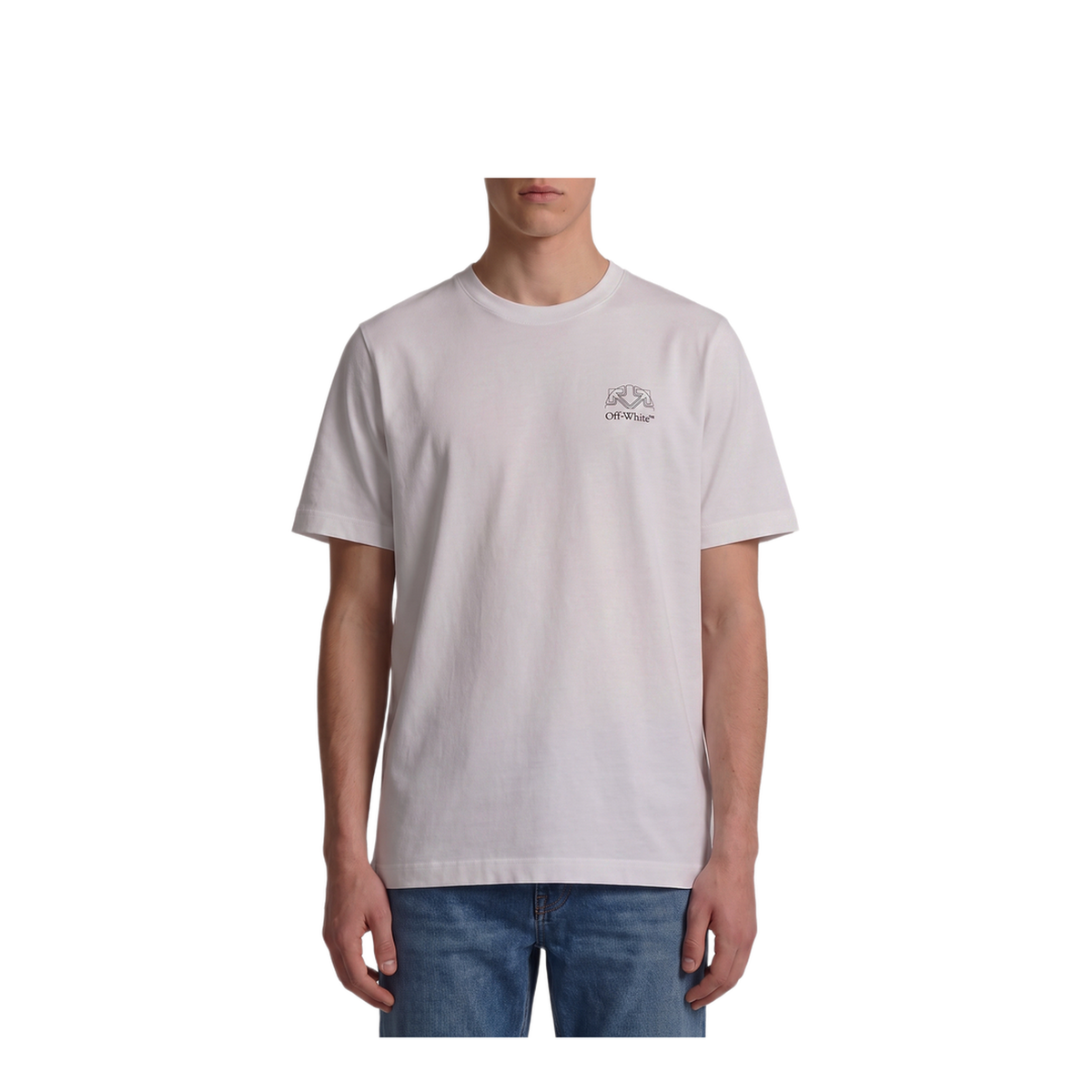 MAYFEYR - Off-White - Offline Half Arrow Skate T Shirt - OMAA120F26JER01E10100
