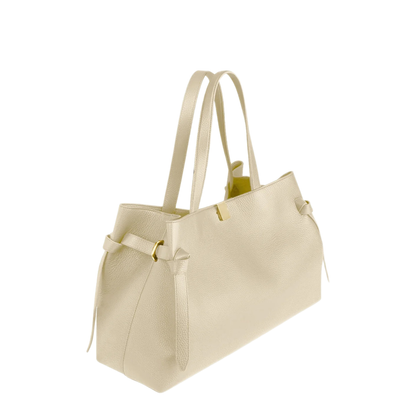 MAYFEYR - Yuzefi - Gyoza Tote In Pebble Grain Leather - GYOZATOTEPEBBLEGRAINLEATHERANGORA