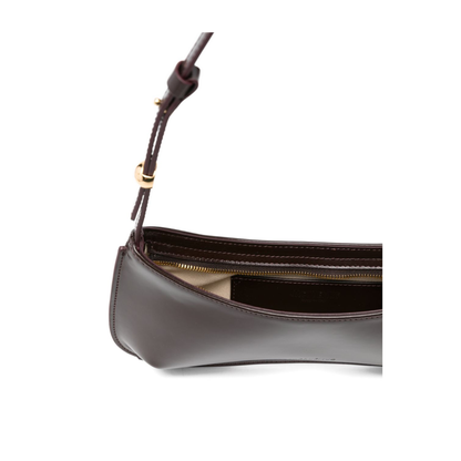 Le Bisou Medium Calf Leather Shoulder Bag - Bordeaux (Dark Burgundy)