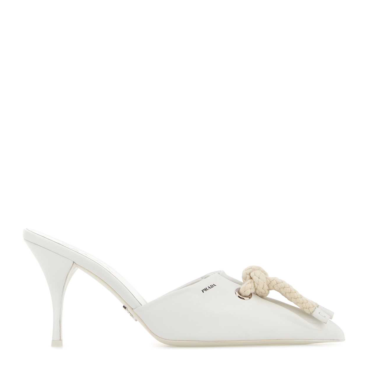 MAYFEYR - Prada - White Nappa Leather Mules - 1I969NFD085038F079N