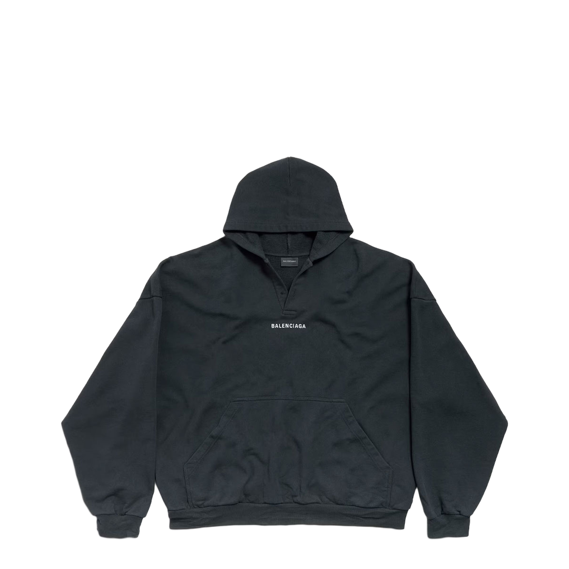 MAYFEYR - Balenciaga - Back Faded Fleece Polo Hoodie - 827939TTVJ2