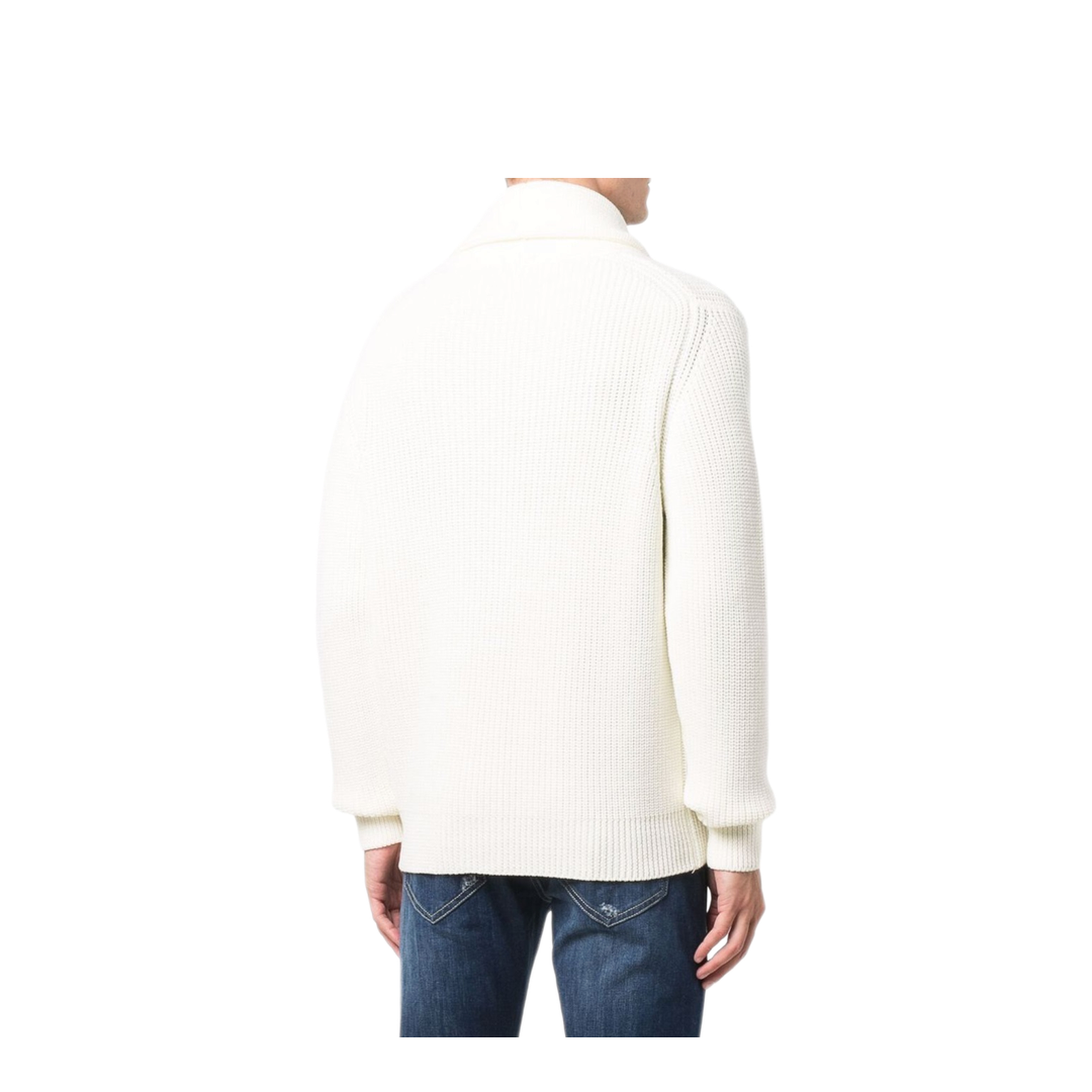 MAYFEYR - Drumohr - White Sweater Size 48 - D5M419PNL125